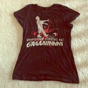 super soft vegetarian zombie t shirt!!!
